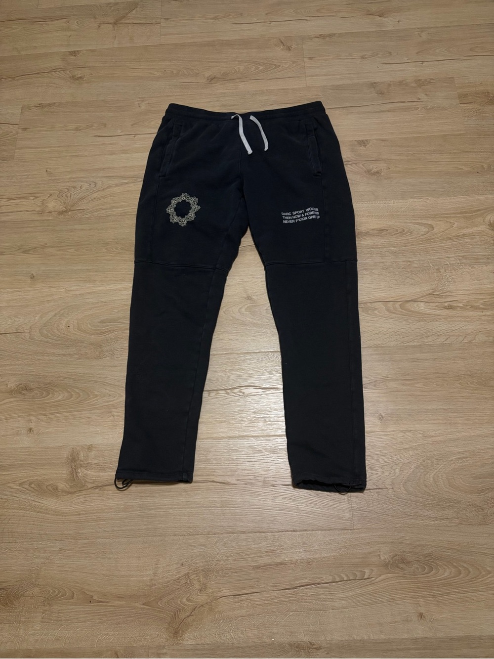Darc Sport Black Jogger Pants with White Drawstring